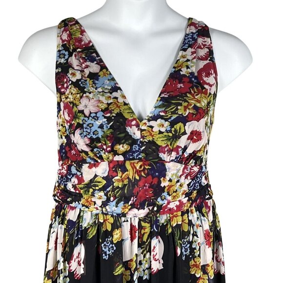 NWT Ever Pretty Womens 16 Floral Chiffon Babydoll Maxi Dress Empire Waist Fairy - Picture 9 of 16